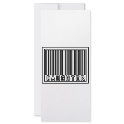 Barcode Daughter Full Color Rack Card by Daughter_Shirts