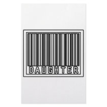 Barcode Daughter stationery by Daughter_Shirts Barcode Daughter stationery