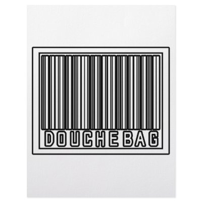 Barcode Douchebag Personalized Letterhead by Funny_MoFo_Shirts