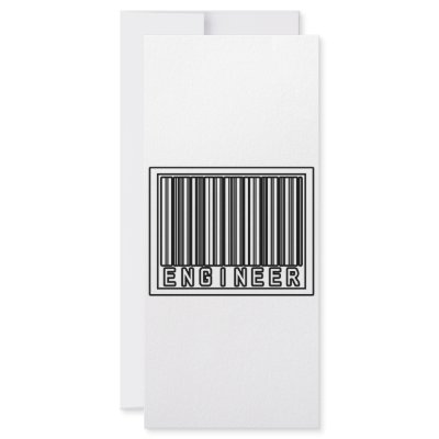 Barcode Engineer Custom Rack Card by engineershirts