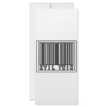 Barcode Evil Twin rack cards by Shirts_For_Twins Barcode Evil Twin rack cards