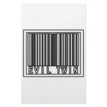 Barcode Evil Twin stationery by Shirts_For_Twins Barcode Evil Twin stationery
