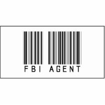 Barcode FBI Agent photo sculptures