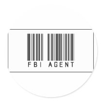 Barcode FBI Agent stickers