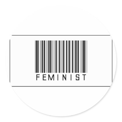 Barcode Feminist Sticker by crazygoodstuff