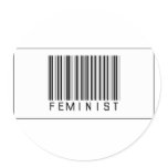Barcode Feminist Sticker