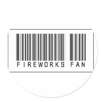 Barcode Fireworks Fan stickers