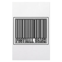 Barcode Football Coach stationery by footballcoachshirts Barcode Football Coach stationery