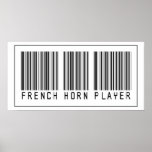 Barcode French Horn Player posters