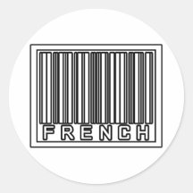 Barcode French Stickers