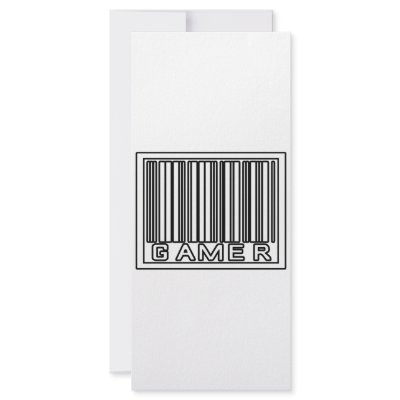 Barcode Gamer Rack Card by Gamer_Shirts_Gifts
