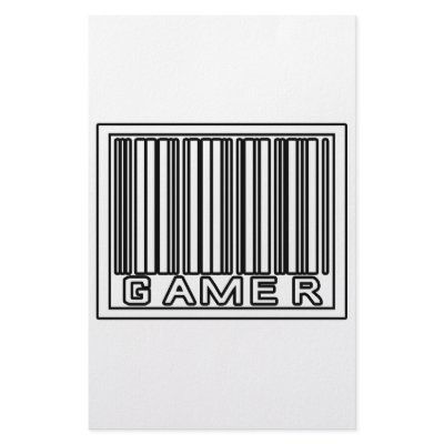 Barcode Gamer Stationery Design by Gamer_Shirts_Gifts