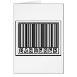 Barcode Gardener Greeting Cards