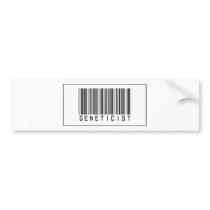Barcode Geneticist bumper stickers by crazygoodstuff Barcode Geneticist bumper stickers