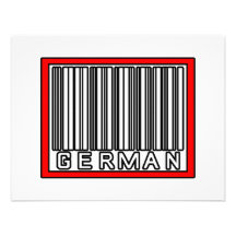 Barcode German Custom Invitations