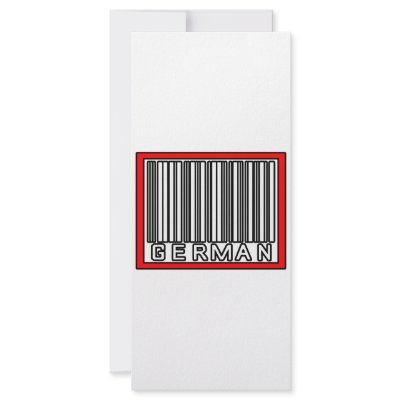 Barcode German Rack Card Template by German_Pride_Shirts