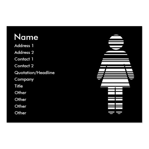 barcode girl : 2-sided : business card