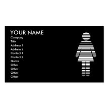 barcode girl : 2-sided : business card templates