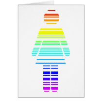 barcode girl. rainbow. cards