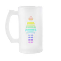 barcode girl. rainbow. mugs