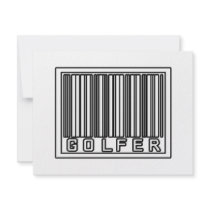 Barcode Golfer invitations