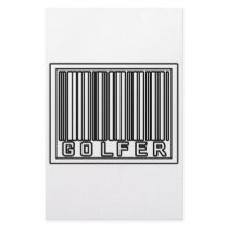 Barcode Golfer stationery by Golfer_Shirts Barcode Golfer stationery