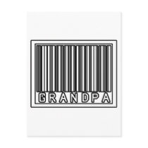Barcode Grandpa postcards