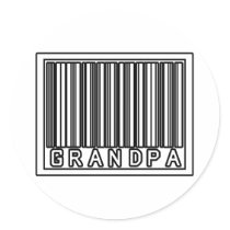 Barcode Grandpa stickers by Proud_Grandpa_Shirts Barcode Grandpa stickers