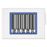 Barcode Greek Greeting Card