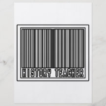 Barcode History Teacher Personalized Flyer