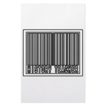 Barcode History Teacher stationery