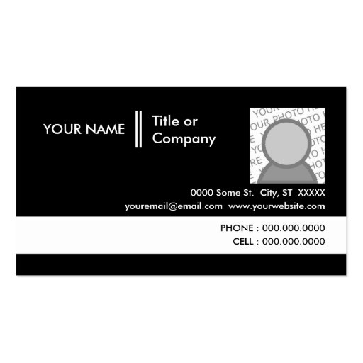 barcode identification business card template (back side)