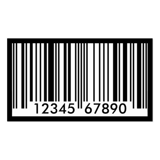 barcode identification business card template (front side)