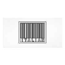 Barcode Italian Custom Photo Card