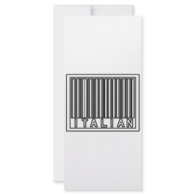 Barcode Italian Full Color Rack Card by Italian_Pride