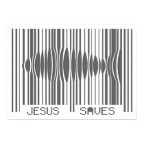 Barcode Jesus Saves posters