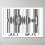 Barcode Jesus Saves posters