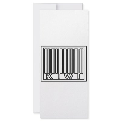 Barcode Kiwi Rack Cards by Kiwi_Pride