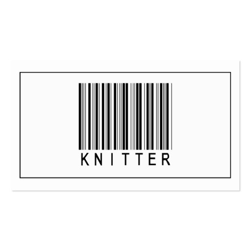 Barcode Knitter Business Card Templates (back side)