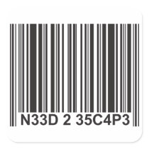 Barcode leetspeak - Need to Escape Sticker