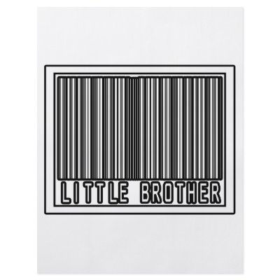 Barcode Little Brother Personalized Flyer by Proud_Brother_Shirts