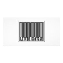 Barcode Little Brother Personalized Photo Card