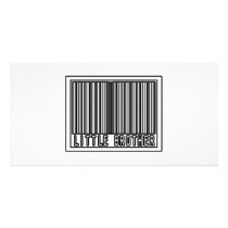 Barcode Little Brother Personalized Photo Card