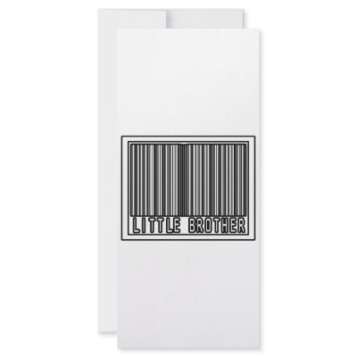 Barcode Little Brother Rack Card Template by Proud_Brother_Shirts
