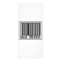Barcode Man Whore rack cards by Funny_MoFo_Shirts Barcode Man Whore rack cards
