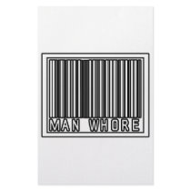 Barcode Man Whore stationery