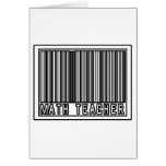 Barcode Math Teacher Greeting Card