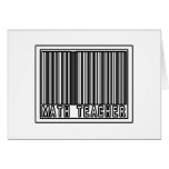 Barcode Math Teacher Greeting Card