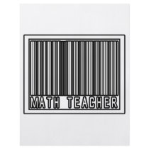Barcode Math Teacher flyers by mathteachershirts Barcode Math Teacher flyers