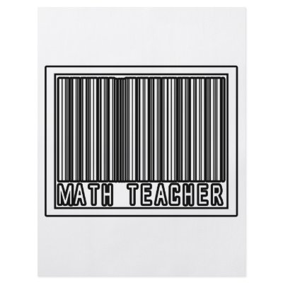 Barcode Math Teacher Flyer by mathteachershirts